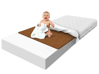 soft and comfortable foam mattress enriched with coconut mat, Coconut mat has anti-allergic properties, it is an excellent choice for children and people with allergies.