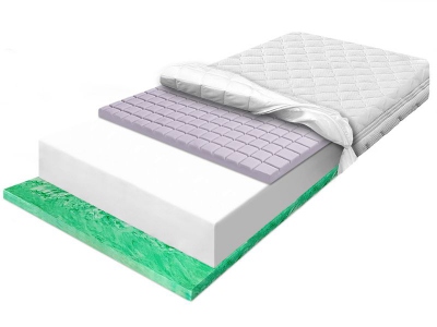 FLEXI VERDE CUBE foam mattress with CUBE high-elastic and contour foam 90x200