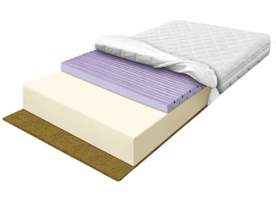 STANDARD BREEZE CONTI foam mattress with seagrass layer and contour foam 90x200