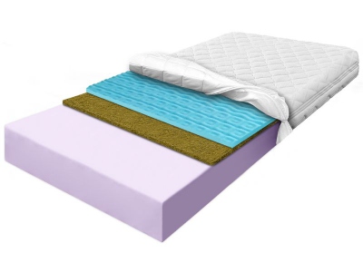 HARD BREEZE II BLUE foam mattress with 7-zone massaging foam and sea grass