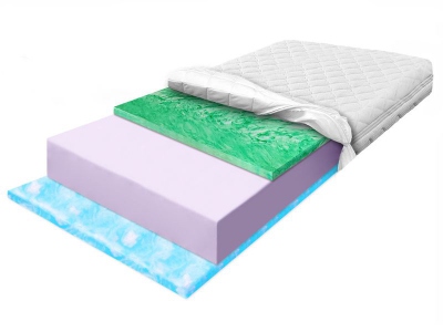 HARD MARSHMALO VERDE foam mattress with high-elastic foam and soft MARSH foam 90x200