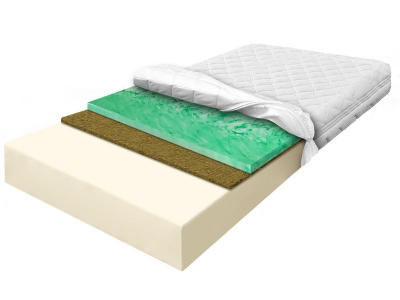 STANDARD BREEZE II VERDE foam mattress with high resilience foam and sea grass mat 160x200