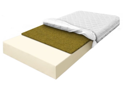 Foam mattress 60x120 with seagrass mat, anti-allergic, stiffened STANDARD BREEZE