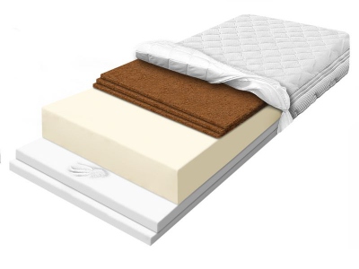 Mattress STANDARD PRINCE COCONUT VISCO MEMORY up to 6 cm Visco and 3 layers of coconut 140x200