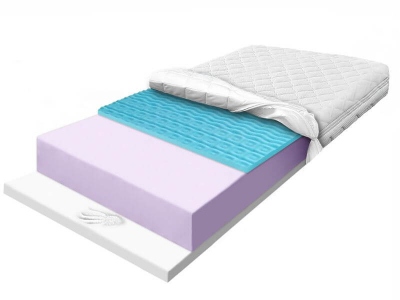 HARD VISCO BLUE foam mattress with 7-zone massaging foam and Visco Memory 90x200