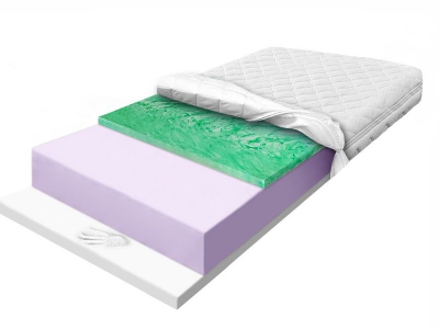 HARD VISCO VERDE foam mattress with highly elastic foam and Visco Memory 90x200