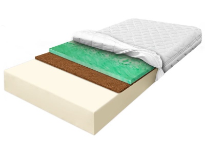 STANDARD COCONUT II VERDE foam mattress with high-elastic foam and coconut mat 120x200