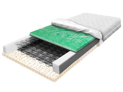 Bonell 140x200 spring mattress with latex and high-resilience foam BONELL LATI VERDE