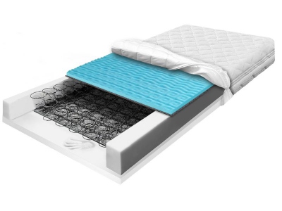 160X200 mattress made of bonell springs with Visco Memory and zoned BONELL VISCO BLUE massaging foam