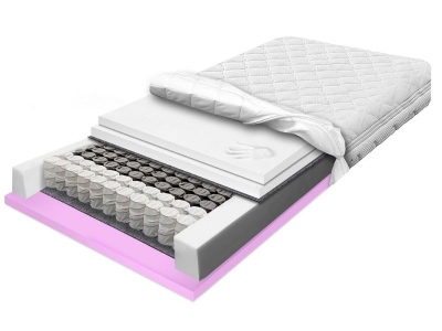 Pocket Visco mattress with up to 6 cm of thermoplastic layer