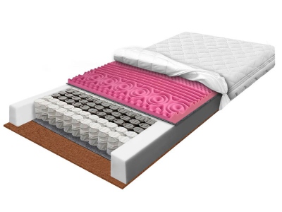 POCKET KOKO ZONE pocket mattress with coconut mat and massaging foam 90x200