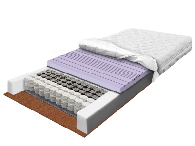 Pocket mattress KOKOS FOR 7 with 7-zone foam