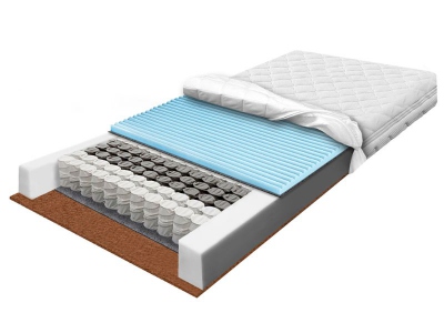 POCKET KOKO ZONE LIGHT pocket mattress with coconut and massaging foam