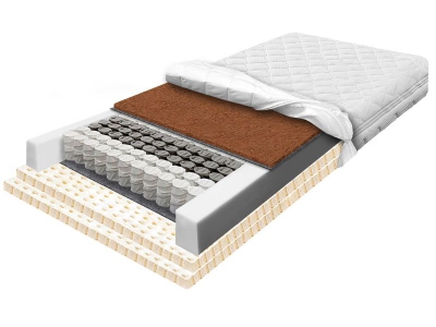 Pocket mattress with coconut mat and up to 6 cm of Latex 180x200