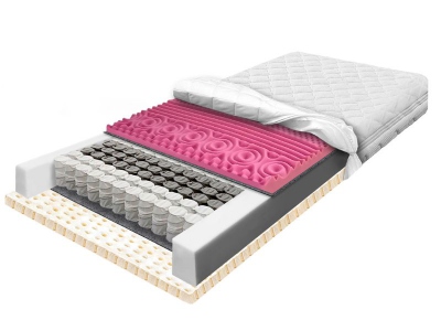 POCKET LATI ZONE pocket mattress with latex and massaging foam 120x200