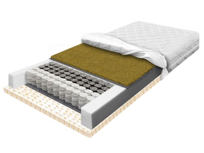 Pocket mattress BREEZE LATEX with seagrass and latex 90x200