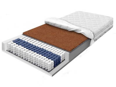 Multipocket mattress with coconut