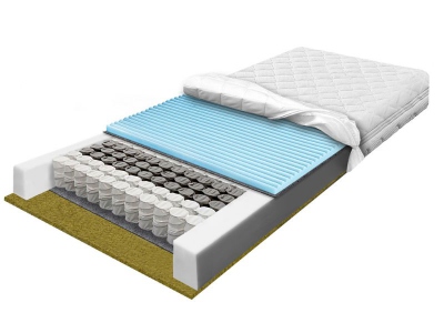 POCKET BREEZE ZONE LIGHT pocket mattress with sea grass and massage foam 120x200