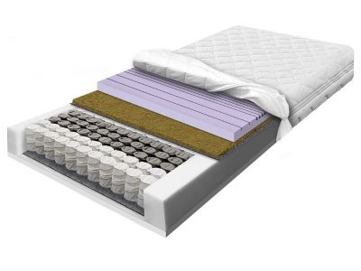 POCKET BREEZE II FOR 7 pocket mattress with sea grass and 7-zone foam 90x200