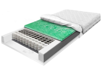 Materac kieszeniowy 120x200 sprężynowy z VISCO MEMORY 7 strefowy POCKET VISCO VERDE