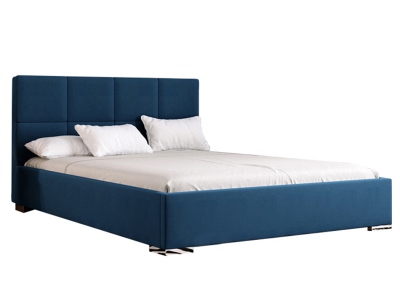 Łóżko tapicerowane wyposażone w wysoki zagłówek